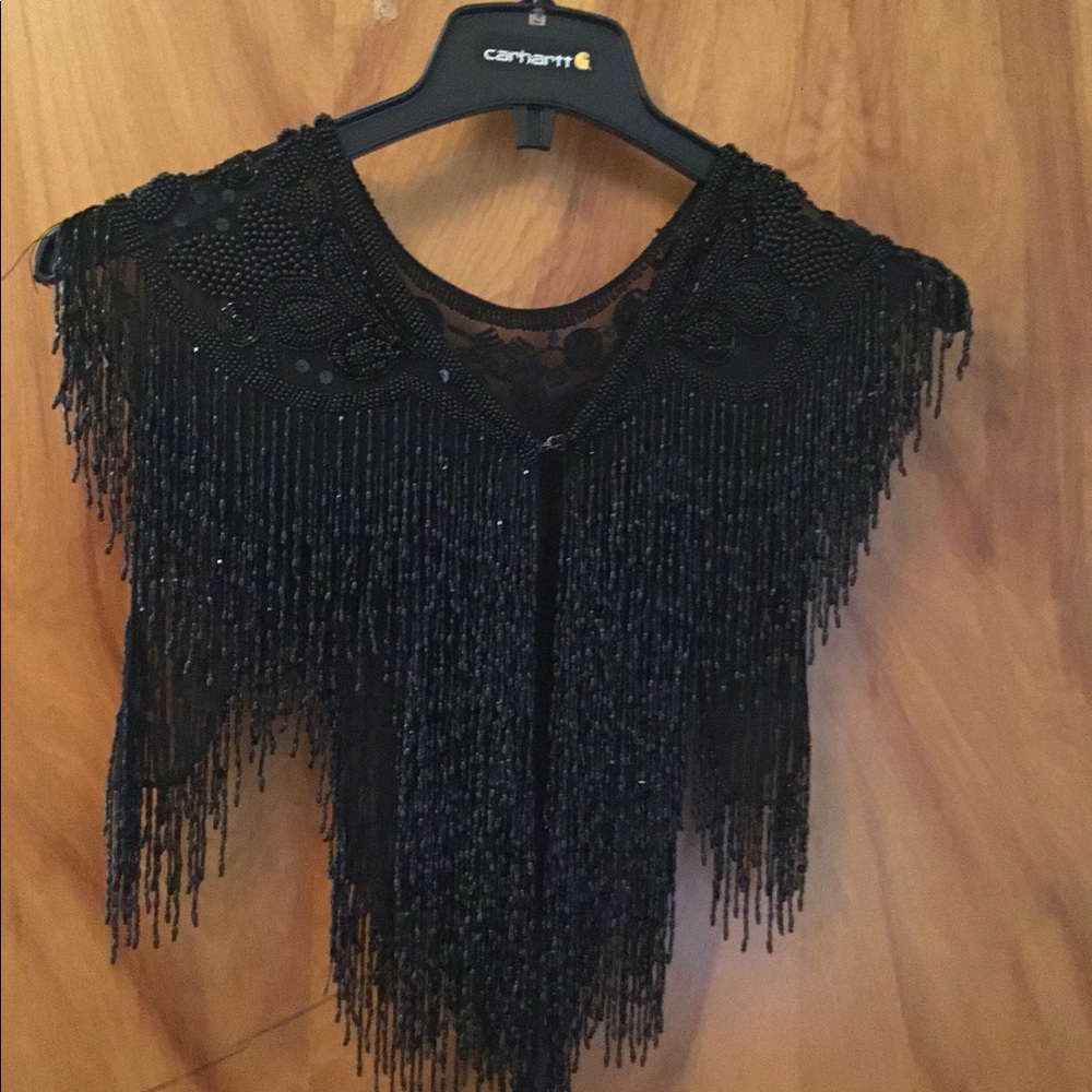Vintage beaded Shaw